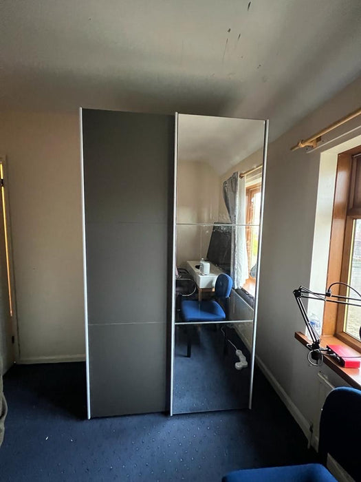 120cm California Sliding Door Wardrobe (available in white, grey or black)