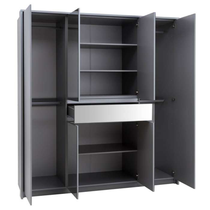 200cm Gemini Wardrobe (available in white or graphite)