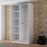 120cm California Sliding Door Wardrobe (available in white, grey or black)