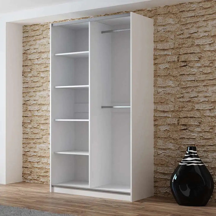 120cm California Sliding Door Wardrobe (available in white, grey or black)