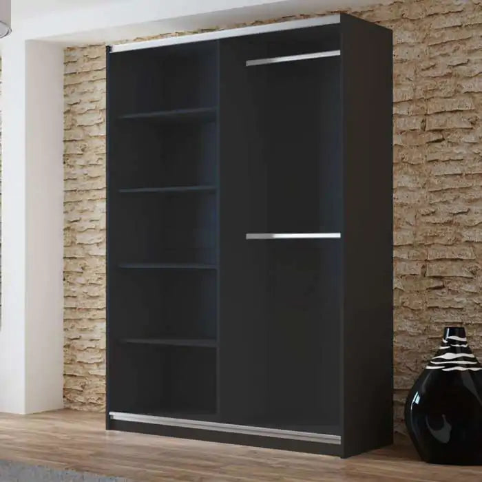 150cm California Sliding Door Wardrobe (available in white, grey or black)
