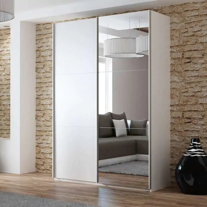 150cm California Sliding Door Wardrobe (available in white, grey or black)