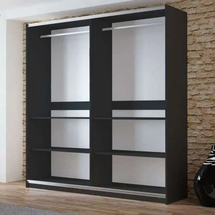 200cm California Sliding Door Wardrobe (available in white, grey or black)