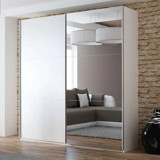 200cm California Sliding Door Wardrobe (available in white, grey or black)
