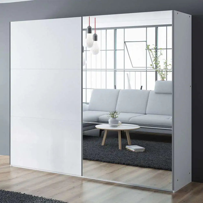 250cm California Sliding Door Wardrobe (available in white, grey or black)